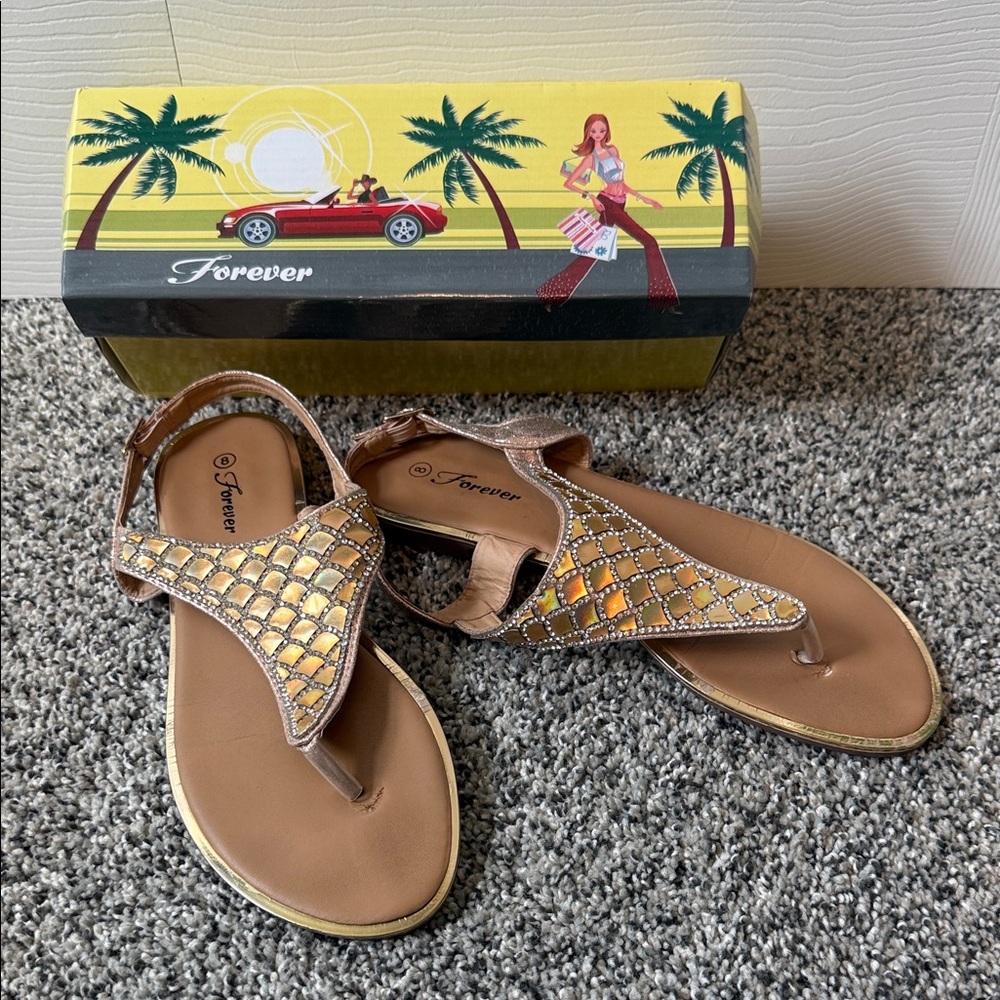 Sparkly Gold Sandals